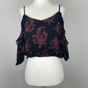 Charlotte Russe Crop Top Blouse Womens Small Sleeveless Light Weight Ladies Top